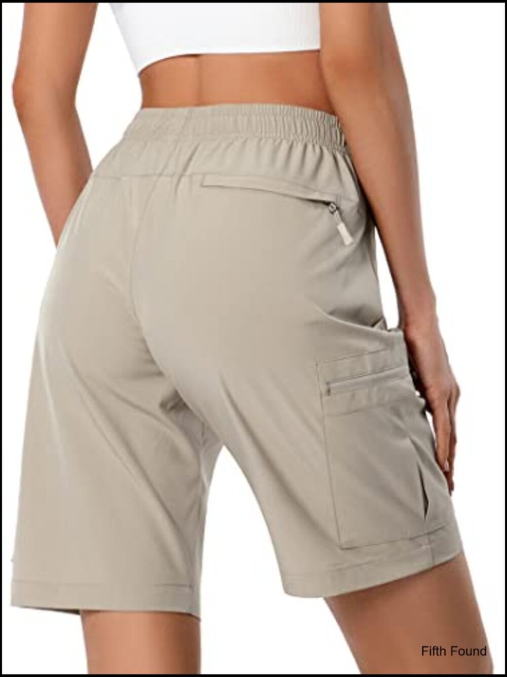 Women's Lightweight Quick Dry Hiking Cargo Shorts w/ 5 Zipper Pockets UPF 50+ - Picture 4 of 7